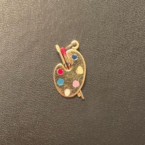 Vintage Danecraft 12K Artist Paint Palette Pendant